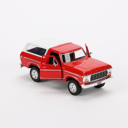 Motormax 1:24 1978 Ford Bronco Diecast Model Araba Kırmızı