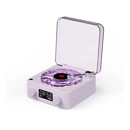 Ozmik Nostaljik Plak Çalar Rgb Bluetooth 3d Ses Dalgası Retro Müzik Plak Çalar