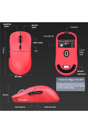 Freewolf A6 Kablosuz Oyuncu Mouse PAW3311 1000 Hz 24000 DPI Profesyonel Bluetooth Üç Modlu Bağlantı