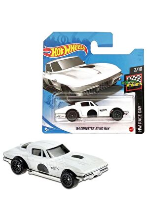 Hot Wheels - 64 Corvette Sting Ray - Beyaz (1/64) 2021 Serisi