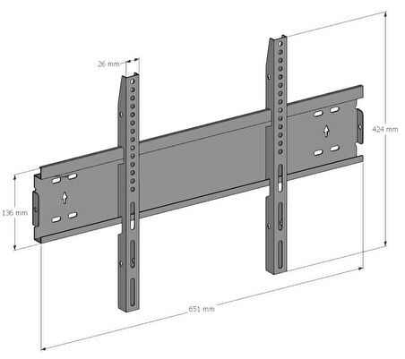 ALPIN SABİT TV DUVAR ASKI APARATI 55” – 65”
