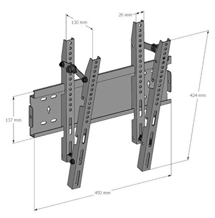 ALPIN AYARLI TV DUVAR ASKI APARATI 42” – 55”