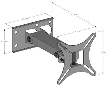 ALPIN CNX HAREKETLİ TV DUVAR ASKI APARATI 10” – 27”