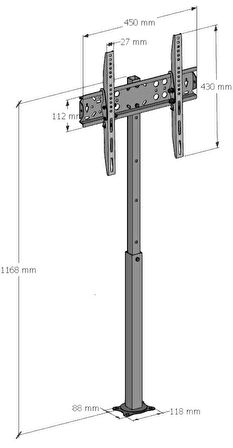 ALPIN HAREKETLİ TV TAVAN ASKI APARATI 39” - 65”