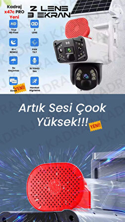 Sim Kartlı Güvenlik Kamerası, Solar Panelli Kamera, 4G  X47C PRO Güvenlik Kamerası, İnsan Takibi, Al