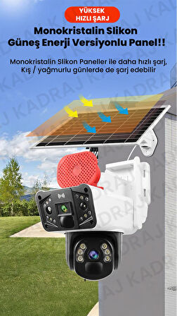 Sim Kartlı Güvenlik Kamerası, Solar Panelli Kamera, 4G  X47C PRO Güvenlik Kamerası, İnsan Takibi, Al