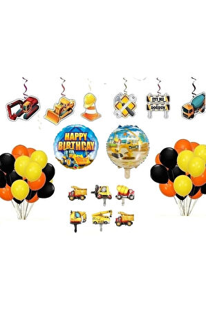 Inşaat Temalı Lüks BALON SET