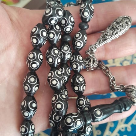 Kuka Üzeri İşlemeli Tespih