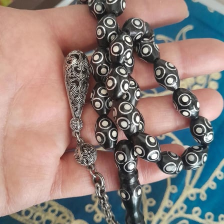 Kuka Üzeri İşlemeli Tespih