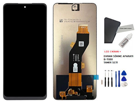 Tecno Spark 20 Pro Lcd Dokunmatik Ekran Orijinal Kalite  + B-7000 + TAMİR SETİ
