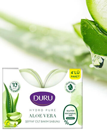 HYDRO PURE ALOE VERA ŞEFFAF BAKIM SABUNU 4 'LÜ PAKET