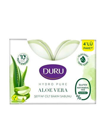 HYDRO PURE ALOE VERA ŞEFFAF BAKIM SABUNU 4 'LÜ PAKET