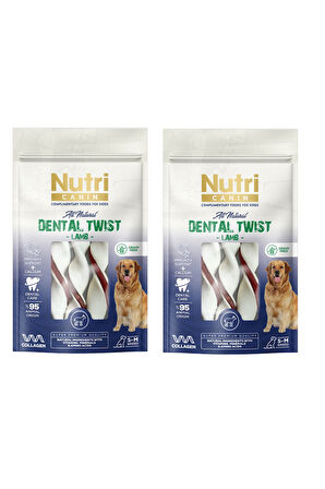 Nutri Canin Dental Twist Kuzu Etli S-M Irk İçin Köpek Ödülü 80 Gr. X 2 Adet