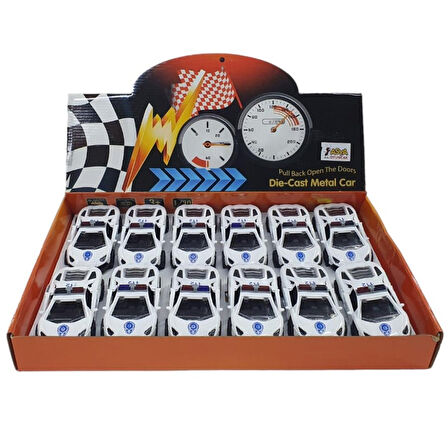 Asya Oyuncak Metal Polis Arabası 1/30 ILK-001-12-PKT