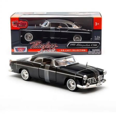 Motormax 1955 Chrysler C300 1:24 Model Araba Siyah
