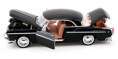 Motormax 1955 Chrysler C300 1:24 Model Araba Siyah