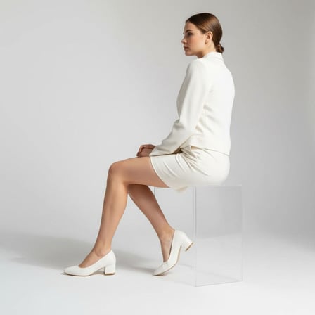 ForeverSoles Kadın Nude Rugan Görünümlü İnce Topuklu Kapalı Burun Stiletto Ayakkabı Düğün Nişan Davet