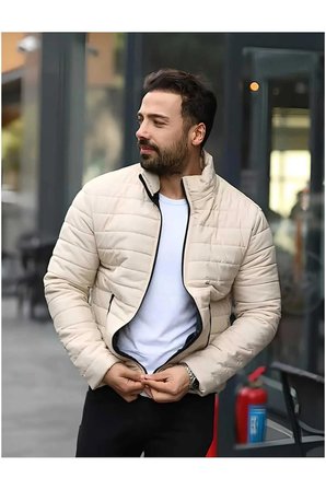 ONURMEN  Erkek Siyah Şişme Astarlı Mont