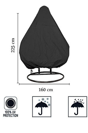 Cocoon Su Geçirmez 2 Kişilik Koza Bahçe Fındık Salıncak Hamak Koruma Örtüsü Kılıfı Yağmur Toz Kir Önleyici Branda