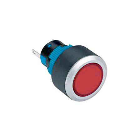 22mm Sinyal Lambası 2P LED VOLTAJI 10V~24V ve 220V KIRMIZI
