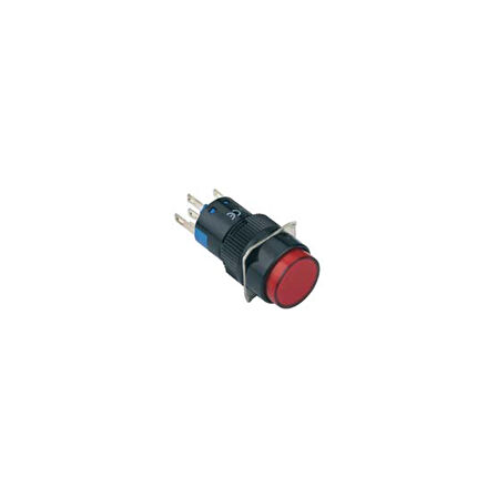 16mm Sinyal Lambaları YUVARLAK 2P LED VOLTAJI 10V~24V ve 220V KIRMIZI