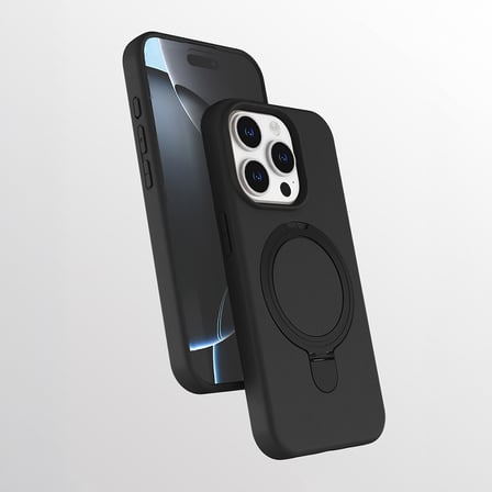 iPhone 15 Pro Kılıf Kablosuz Şarj Özellikli Standlı Samara Kapak