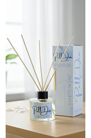 Beyaz Sabun Bambu Çubuklu Ortam Ev Oda Salon Koku Kokusu Ve Oda Parfümü 120 ml
