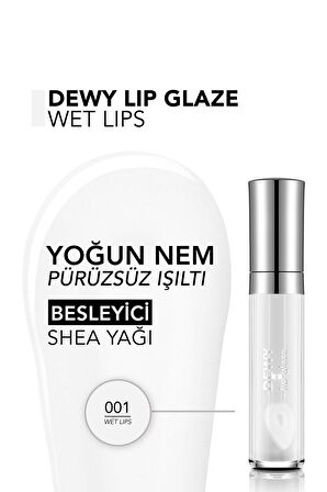Flormar Besleyici Dudak Parlatıcısı - Dewy Lip Glaze - 001 Wet Lips-8682536068017