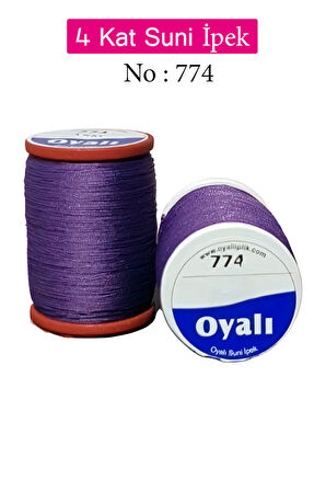 Oyalı 4 Kat Suni İpek İplik İğne Oyası Boncuk İpi Tığ Oyası No:774