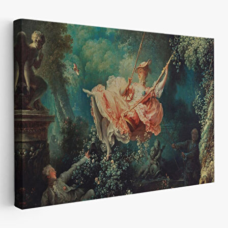 18.yy Salıncakta Sallanan Kadın Tablosu-6592