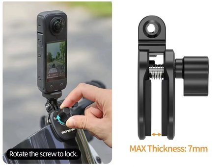 Aksiyon Kamera Motosiklet Vizör Klipsi (Pocket/Osmo/Action/İnsta360/Ace/GoPro)