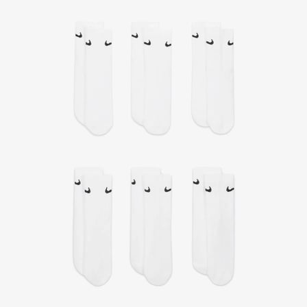 Nike Everyday SX6910-100 Çocuk Yastıklı Crew Çorapları (6 Çift)