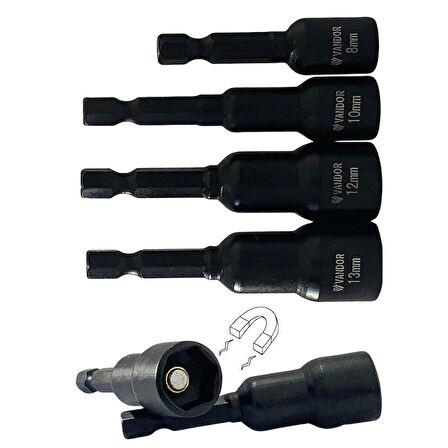 Vosco Manyetik Somun Tutucu Adaptör Pipo (Lokma-Çatı Vida Adaptörü) 13*65 mm ( 1 ADET )