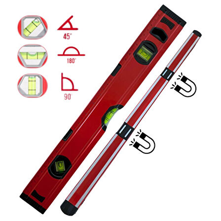 Vandor Pro Alüminyum Mıknatıslı Su Terazisi 40 Cm