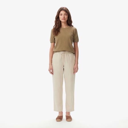 Nautica Kadın Bej Regular Fit Pantolon