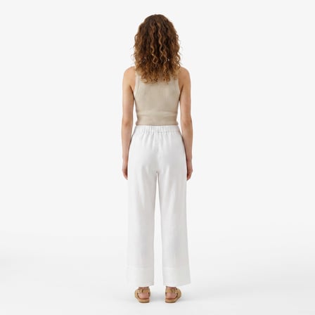 Nautica Kadın Beyaz Regular Fit Pantolon