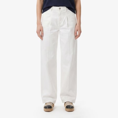 Nautica Kadın Beyaz Slim Fit İspanyol Paça Denim Pantolon