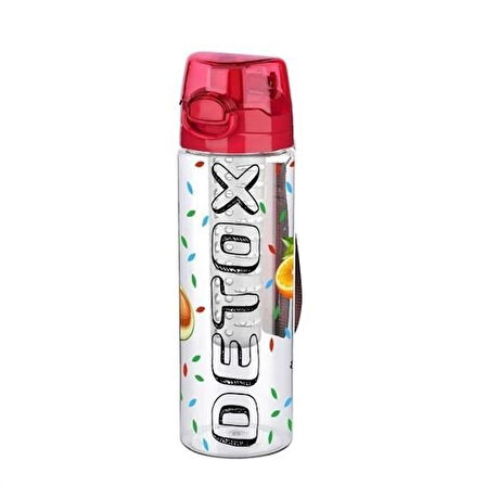 CT-STONES® Tutma Saplı Kilitli Kendiliğinden Süzgeçli Kolay Taşınabilir Detoks Sporcu Diyet Matarası
