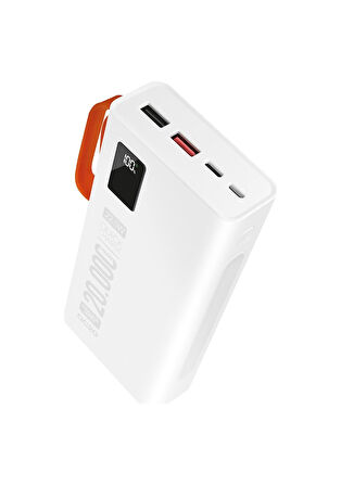 Powerway Pd 22.5W 20.000 Mah. Hızlı Şarj QC20 Beyaz Powerbank Q.C20