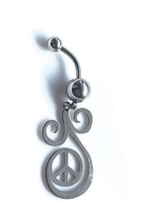 316 Cerrahi Çelik Barış Hippi Göbek Piercing