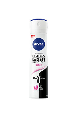 Invisible Black & White Clear 150 Ml 6 Adet