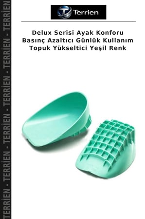 Delux Serisi Ayak Konforu Basınç Azaltıcı Günlük Kullanım Topuk Yükseltici Yeşil Renk