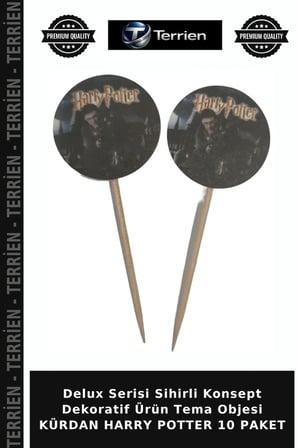 Delux Serisi Sihirli Konsept Dekoratif Ürün Tema Objesi KÜRDAN HARRY POTTER 10 PAKET