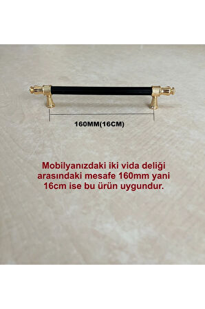 160mm 659 Model Mobilya Mutfak Çekmece Dolap Dolabı Kulpu Kulbu Kulpları 4 Adet Siyah