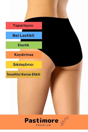 enENSTYLE FASHION BOUTIQUEYüksek Belli Inceltici Korse Etkili Lazer Kesim Push Up Destekli Sıkılaştırıcı Dikişsiz Bato Külot