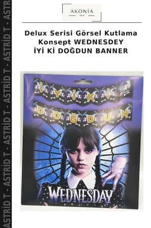 Delux Serisi Görsel Kutlama Konsept WEDNESDEY İYİ Kİ DOĞDUN BANNER