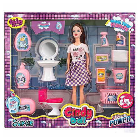 02452 OYDAŞ CİNDY DOLL CLEAN POWER OYUNCAK SETİ