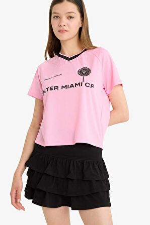 DeFacto Coool MLS Regular Fit Sırt Baskılı Forma Kumaş Kısa Kollu Tişört F2892AX25SMPN253