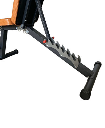 Katlanabilir Mekik Sehpası, 180 kg Taşıma Kapasiteli, 6 Kademeli Ayarlanabilir Sırt Dayaması