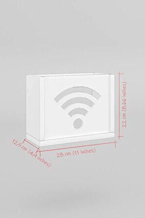 Wifi-modem Kutusu Saklama Duvar Düzenleyici Mdf Uzunluk (22CM) Genişlik (28CM) Derinlik (12CM)